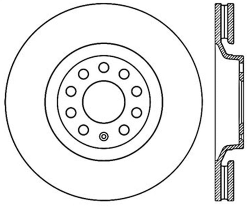 StopTech 01-06 Audi All Road / 05-09 A4/A4 Quattro / 6/99-04 A6 Quattro Drilled Left Front Rotor