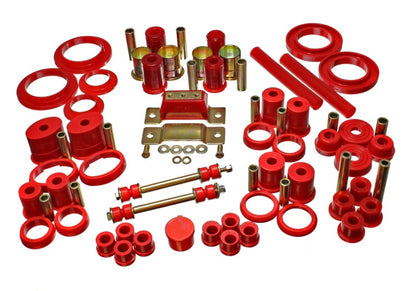 Energy Suspension 85-93 Ford Mustang Red Hyper-flex Master Bushing Set w/ V-8