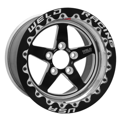 Weld S71 15x10.33 / 4x108mm BP / 8.5in. BS Black Wheel (Low Pad) - Black Single Beadlock MT