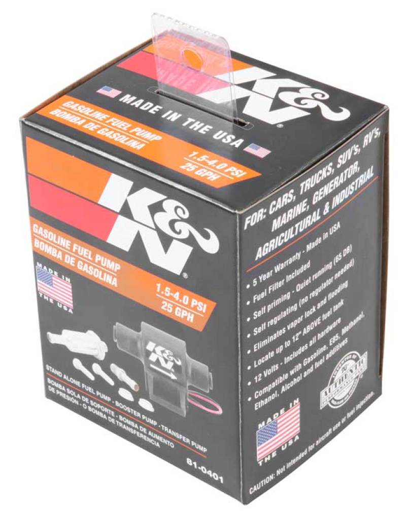 K&N Performance Electric Fuel Pump 1.5-4 PSI