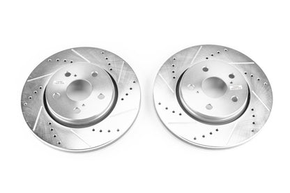 Power Stop 18-19 Toyota C-HR Front Evolution Drilled & Slotted Rotors - Pair