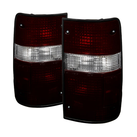 Xtune Toyota Pickup 89-95 OEM Style Tail Lights Red Smoked ALT-JH-TP89-OE-RSM