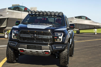 KC HiLiTES 17-18 Ford Raptor 57in. Pro6 Gravity LED 9-Light 180w Combo Beam Overhead Light Bar Sys