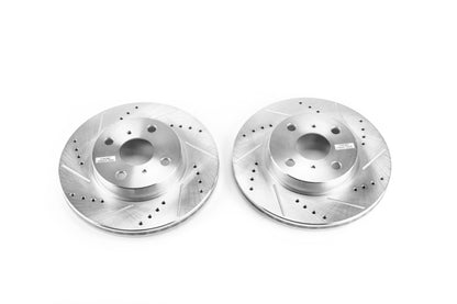 Power Stop 12-15 Scion iQ Front Evolution Drilled & Slotted Rotors - Pair