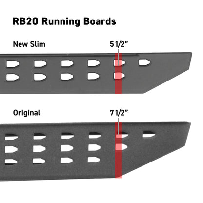 Go Rhino RB20 Slim Running Boards - Universal 48in. (Fits 2DR) - Bedliner Coating