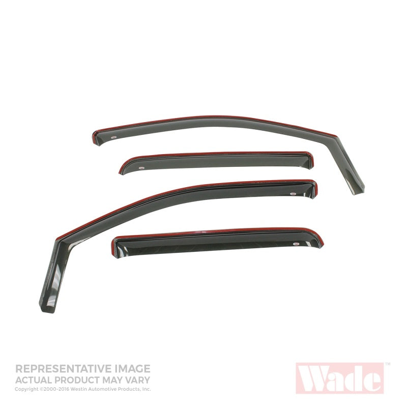 Westin 2007-2018 Toyota Tundra Double Cab In-Channel Wind Deflector 4pc - Smoke
