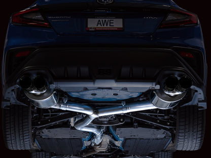 AWE Tuning 2022+ VB Subaru WRX Touring Edition Exhaust - Diamond Black Tips