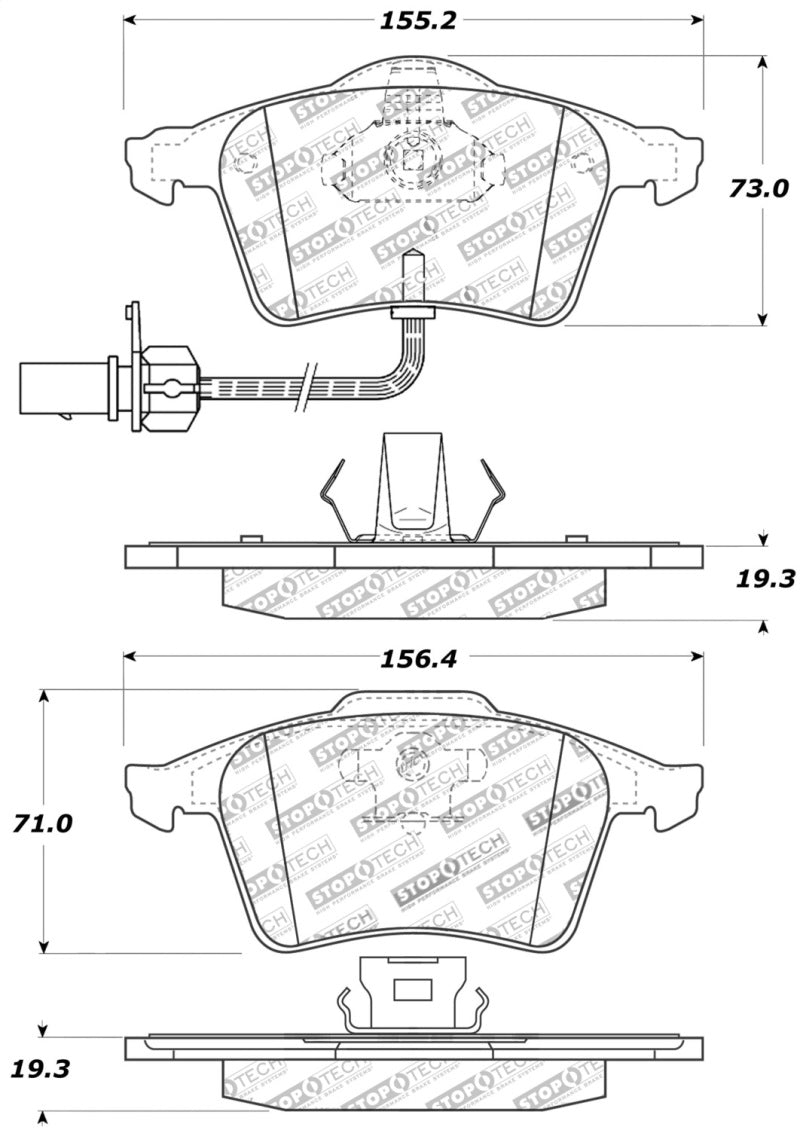 StopTech Performance 1/05-09 Audi A4/A4 Quattro Front Brake Pads