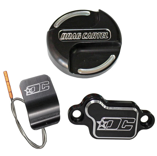 Drag Cartel - Oil Cap, Dip Stick and VTC Oil Filter Baffle Strainer Special