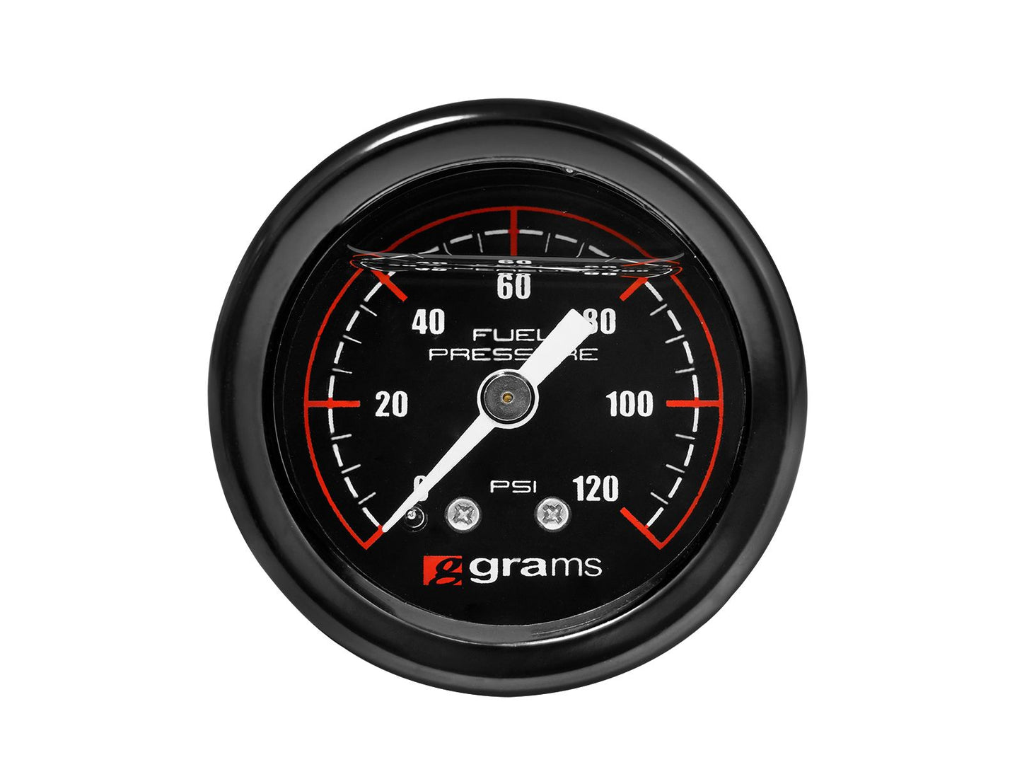Grams Performance - 0-120psi Fuel Pressure Gauge - Black Face/ White Face