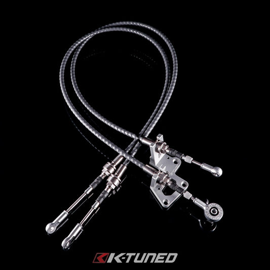 K-Tuned - Race-Spec Shifter Cables (w/ Billet Trans Bracket)