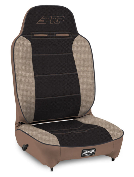 PRP Enduro High Back Reclining Suspension Seat (Passenger Side) - Tan / Black