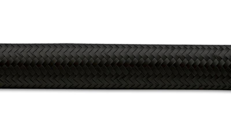 Vibrant -8 AN Black Nylon Braided Flex Hose (2 foot roll)