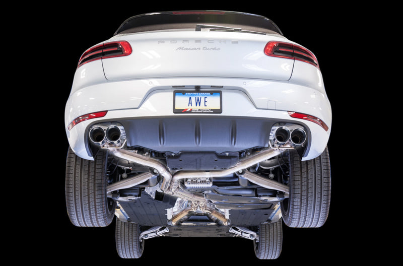 AWE Tuning Porsche Macan Touring Edition Exhaust System - Chrome Silver 102mm Tips