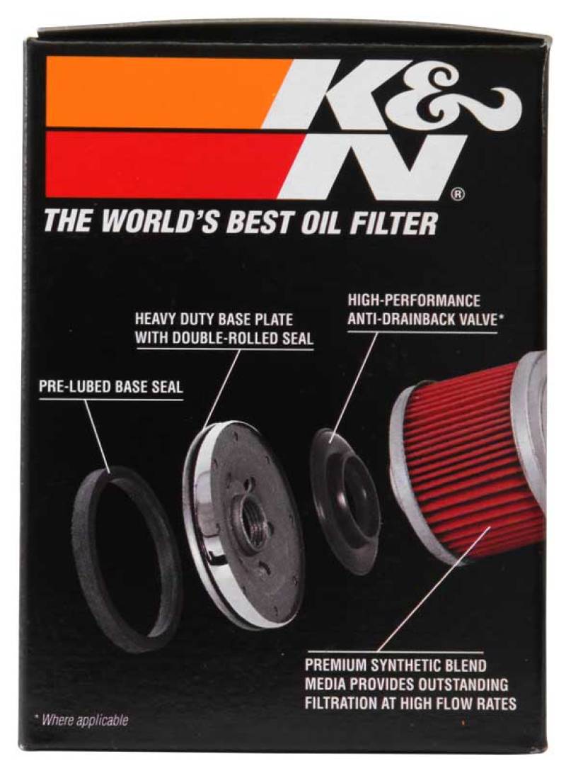 K&N Oil Filter 02-10 Harley-Davidson VRSC 3in OD x 3.844in Height