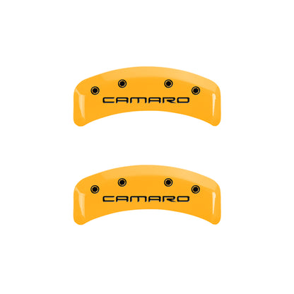 MGP 4 Caliper Covers Engraved F & R Gen 4/Camaro Yellow Finish Black Char 1997 Chevrolet Camaro