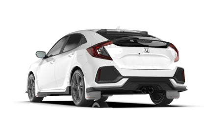 Rally Armor 17-21 Honda Civic Sport/Sport Touring White UR Mud Flap w/Red Logo