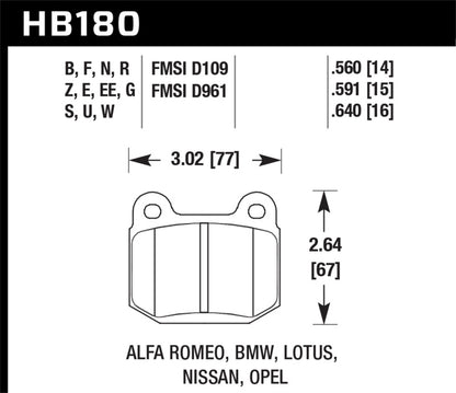 Hawk 01-05 Lotus Elise / 10-11 Lotus Elise/Exige Blue 9012 Race Front Brake Pads