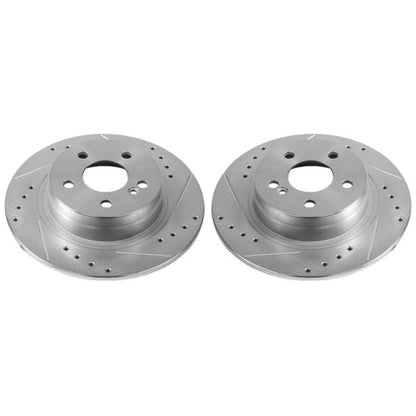 Power Stop 12-16 Mercedes-Benz C250 Rear Evolution Drilled & Slotted Rotors - Pair