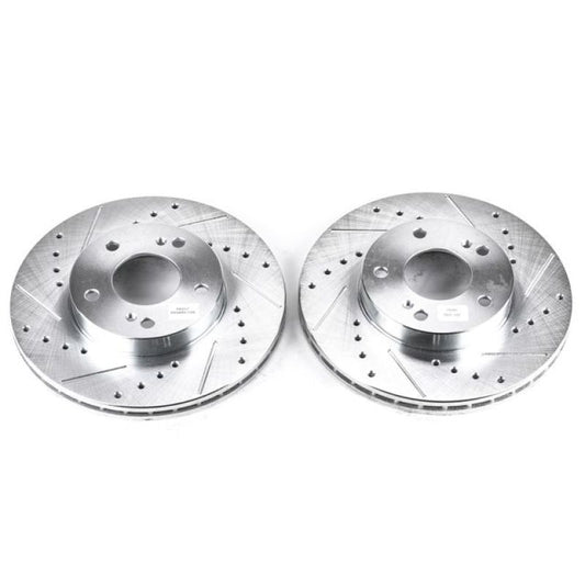 Power Stop 96-99 Infiniti I30 Front Evolution Drilled & Slotted Rotors - Pair