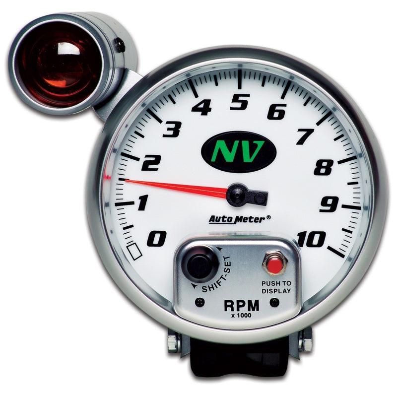 AutoMeter Gauge Tachometer 5in. 10K RPM Pedestal W/ Ext. Shift-Lite NV