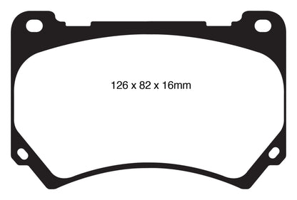 EBC 11+ Hyundai Equus 4.6 Redstuff Front Brake Pads