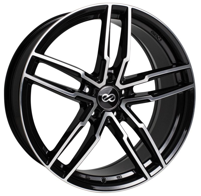 Enkei SS05 18x8.0 5x108 40mm Offset Black Machined Wheel