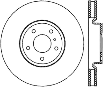 StopTech Power Slot 03-07 350z/ 03-04 G35 w/ Brembo SportStop CRYO Slotted Front Right Rotor