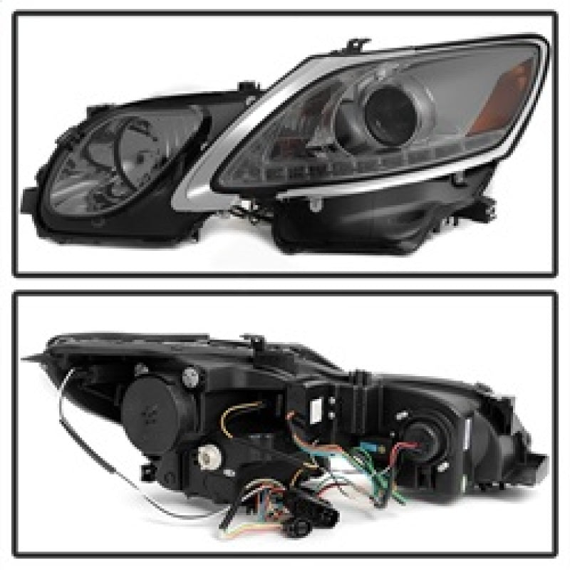 Spyder Lexus GS 300 / 350 / 450 06-11 Headlights - HID Model Only - Smoke PRO-YD-LG06-HID-DRL-SM