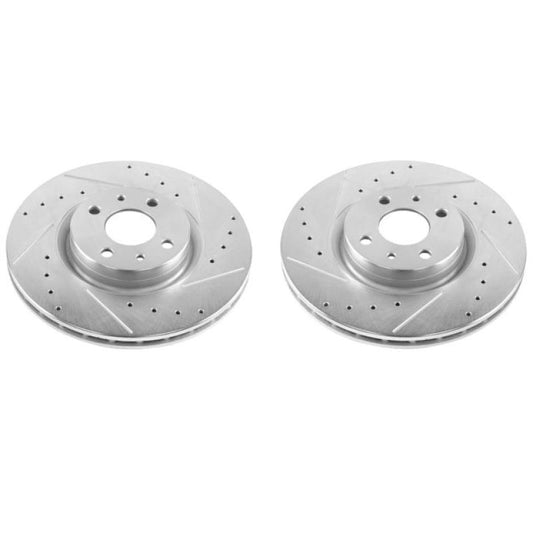 Power Stop 12-18 Fiat 500 Front Evolution Drilled & Slotted Rotors - Pair