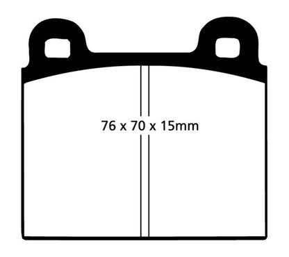 EBC 69-75 Ferrari 246 Dino 2.4 Yellowstuff Front Brake Pads