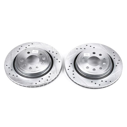Power Stop 03-11 Saab 9-3 Rear Evolution Drilled & Slotted Rotors - Pair