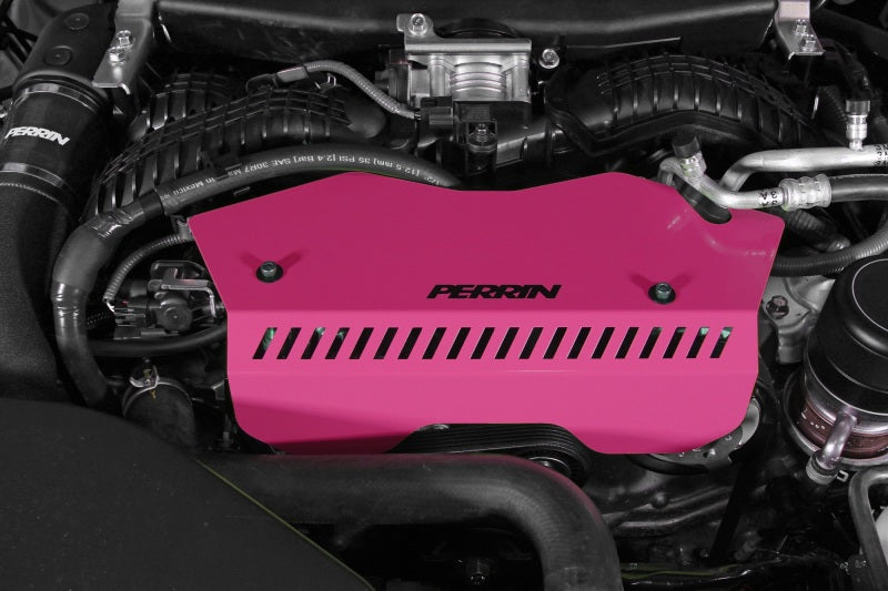 PERRIN 22-25 Subaru WRX Pulley Cover - Hyper Pink (TALL - For Use w/o PERRIN AOS)