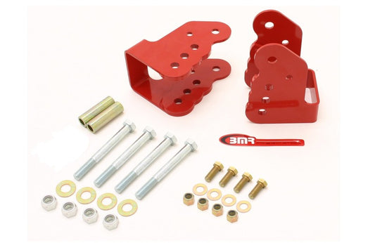 BMR 78-87 G-Body Bolt-On Control Arm Relocation Brackets - Red