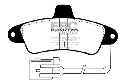 EBC 95-00 Ford Contour 2.0 Greenstuff Rear Brake Pads