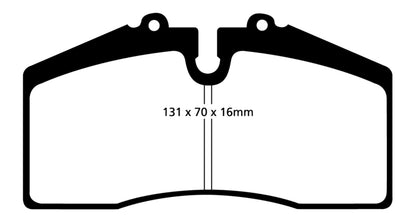 EBC 05+ Ford Saleen Mustang Brembo front calipers Yellowstuff Front Brake Pads