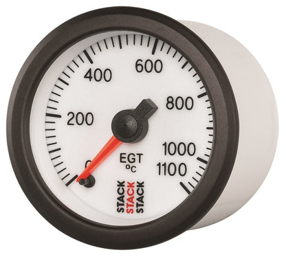 Autometer Stack 52mm 0-1100 Deg C Pro Stepper Motor Exhaust Gas Temp Gauge - White