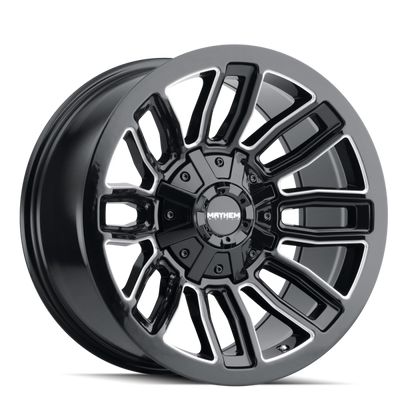 Mayhem 8108 Decoy 20x9 / 6x135 BP / -5mm Offset / 106mm Hub Black w/ Milled Spokes Wheel