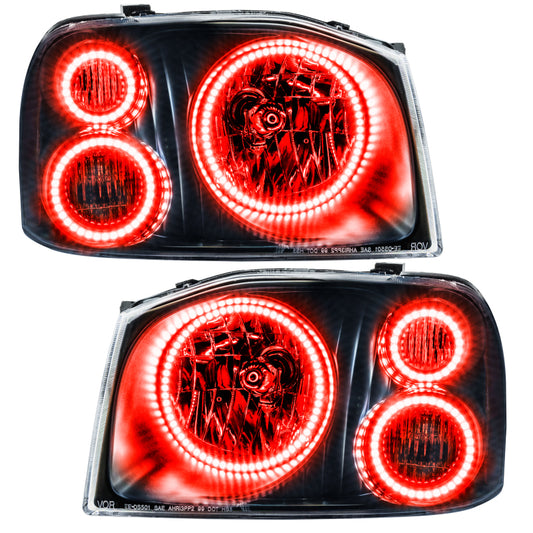 Oracle Lighting 01-04 Nissan Frontier Pre-Assembled LED Halo Headlights -Red SEE WARRANTY