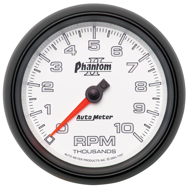 Autometer Phantom II 3-3/8in 10000 RPM In-Dash Tachometer