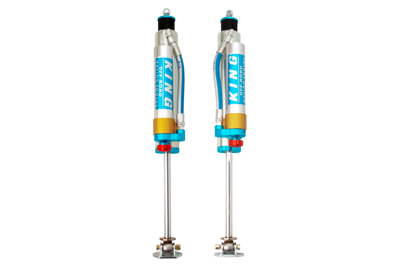 King Shocks 84-00 Jeep Cherokee xJ Front 2.5 Dia Piggy Hose Res Shock for 3-4in Lift w/Adj (Pair)