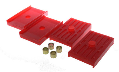 Energy Suspension Leaf Spring Isolators - Red