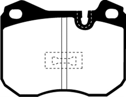 EBC 79-88 Porsche 924 2.0 Turbo Redstuff Front Brake Pads