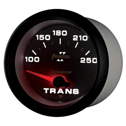 AutoMeter Gauge Transmission Temp 2-5/8in. 100-250 Deg. F Electric Phantom II