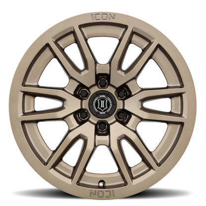 ICON Vector 6 17x8.5 6x120 0mm Offset 4.75in BS 67mm Bore Bronze Wheel