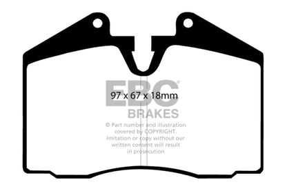 EBC 86-91 Porsche 928 5.0 Greenstuff Rear Brake Pads