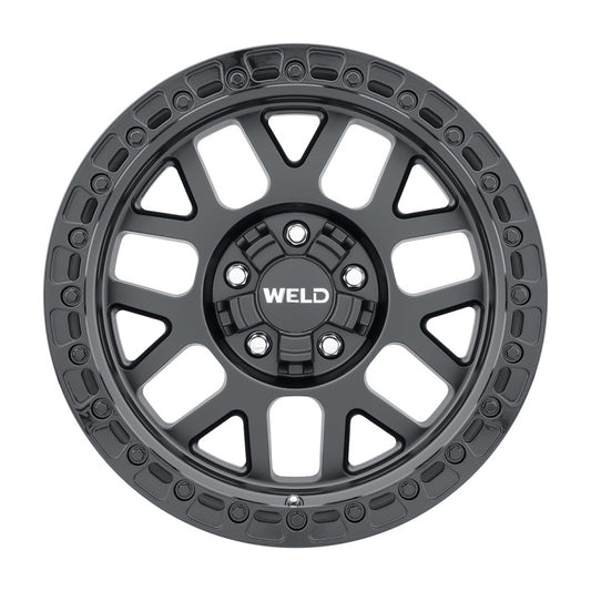 Weld Off-Road W104 17X10 Cinch 6X135 6X139.7 ET-25 BS4.50 Satin Black / Gloss Black 106.1