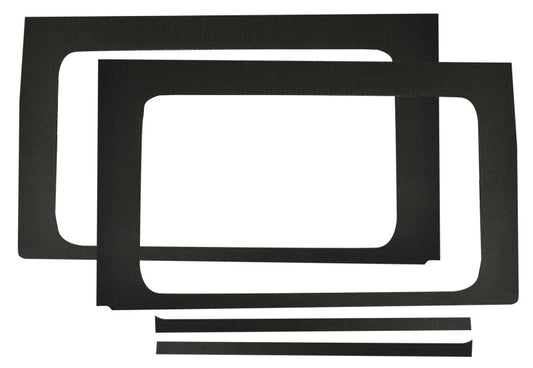 DEI 18-23 Jeep Wrangler JL 4-Door Boom Mat Rear Side Window Trim - 4 Piece - Black Leather Look