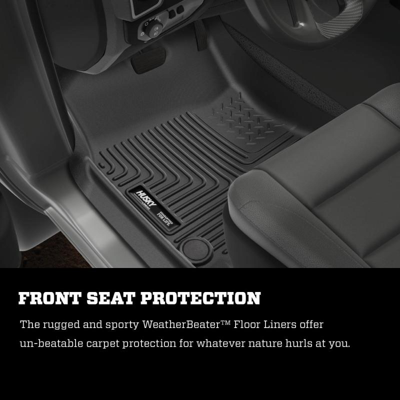 Husky Liners 08-21 Nissan Frontier Crew Cab Pickup WeatherBeater 2nd Seat Floor Liner - Black