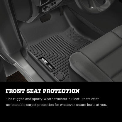 Husky Liners 03-08 Dodge Ram 1500/2500/3500 Quad Cab WeatherBeater Combo Black Floor Liners